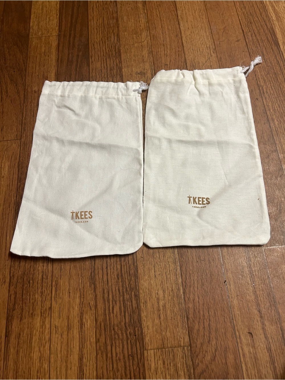 Tieks Cream 2 bundle Canvas Drawstring Pouch Pair